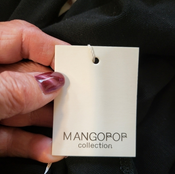 NWT MangoPop Large Elegant Black Long Sleeve Women's Bodysuit - Picture 4 of 14